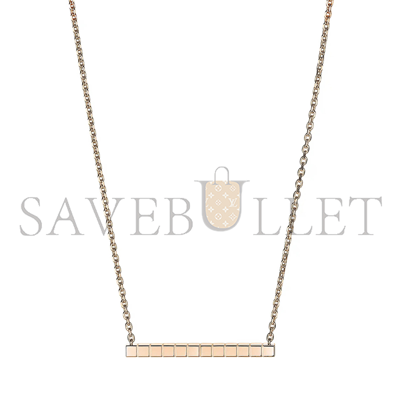 CHOPARD ICE CUBE NECKLACE, ROSE GOLD, HALF-SET DIAMONDS 817702-5002